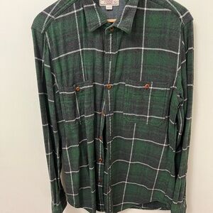 Green Plaid Men's Shirt